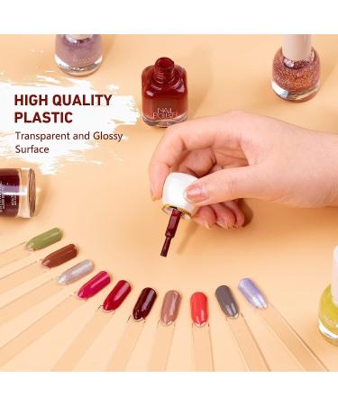 100pcs Fan-shaped Nail Swatches with Metal Buckle for Nail Gel Polish Displays - Buy Online on SooperMarket.com