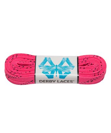 Derby Laces Hot Pink 108 Inch Waxed Skate Lace for Roller Derby, Hockey and Ice Skates, and Boots