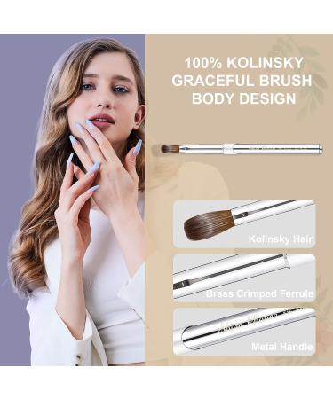 Shine Chance Acrylic Nail Art Brush Size 8 - 100% Pure Kolinsky Hair Oval Nail Brush for Professional Acrylic Application and Manicure - DIY Home Salon Tool - Buy Online on SooperMarket.com