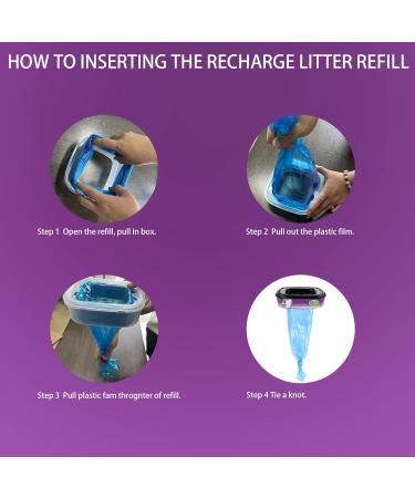 Cat Litter Refills Bag Litter Refills Bag Compatible with Your Standard and Plus Genie Litter Disposal Refill Cartridge Generic Litter Refills Bag Original Refill Cartridge is Not Included (8 Pack) - Buy Online on SooperMarket.com