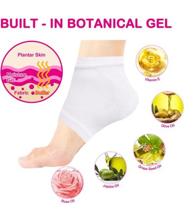 XAENA 3P Moisturizing Gel Heel Socks | Cracked Heel Repair Socks for Women | Toeless Gel Socks (White) - Shop Now! - Buy Online on SooperMarket.com