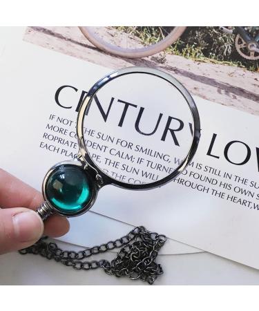 Loupe Pendant Necklace Gift - 2022 Magnifying Glass Necklace Vintage 10X Magnifying Reading Magnifier Decorative Gift Sweater Chains for Women - Buy Online on SooperMarket.com