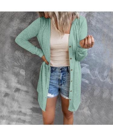 Long Shirt Outerwear Top Thin Warm Knitted Coat Women's Blouse V-Neck Shirt Tunic Long Women's Tunic Women's Shirt Casual Checked Shirt Women's Winter Chunky Knit Jacket G-green M - Buy Online on SooperMarket.com