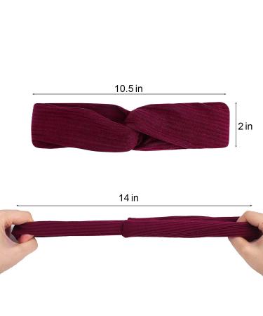 Ondder Knotted Elastic Headbands 20 Pack - Assorted Colors for Women, Work Out, Yoga, Sports - Cute Head Wrap Hair Accessories - Solid Color Series A - Buy Online on SooperMarket.com