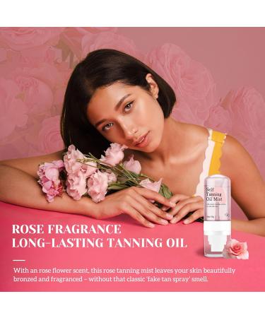 Trendyfave Self Tanning Oil Mist Natural Looking Fake Tan Hydrating Self Tanner Spray Long-lasting Rose Fragrance Body & Face Mist for Women Girls Self Tan Oil Cruelty-Free & Vegan - Buy Online on SooperMarket.com