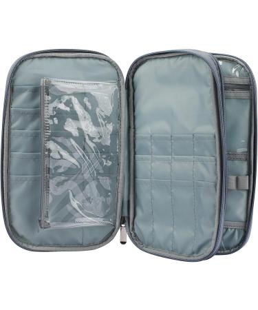 Coopay Crochet Hook Case Organizer Storage Bag - Portable Travel Knitting Needle Case for Crochet Hooks and Knitting Needles - Gray Blue - Up to 11 - Buy Online on SooperMarket.com