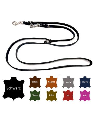 Dog liner Small dogs / large dogs 2m / 2.40m / 2.80m / 3.50m / 5m Double linen adjustable (2.80m x 15mm black) 2.80m x 15mm black