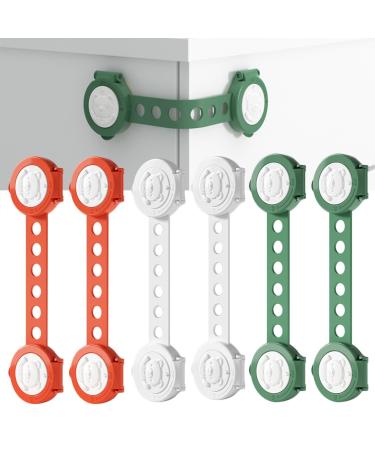 Cupboard Locks for Children Child Safety Cupboard Locks 6PCS Clamshell Baby Drawer Safety Lock Adhesive Baby Proofing Cabinet Lock No Drilling Required