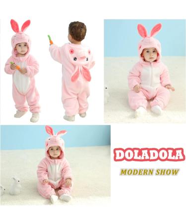 Doladola Baby Cartoon Animal Hooded Onesie Pajamas 18-24 Months - Rabbit Design - Buy Online on SooperMarket.com