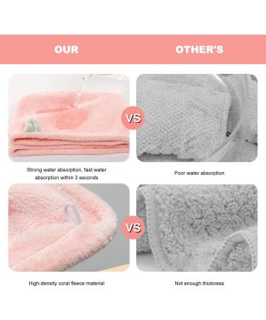 Galat e Hair Turban Set - 2 Microfiber Towel Dryers with Cute Rabbit Ears | Quick-Dry Headscarf for Long Hair - Pink & Green | Perfect for Women and Girls - Buy Online on SooperMarket.com