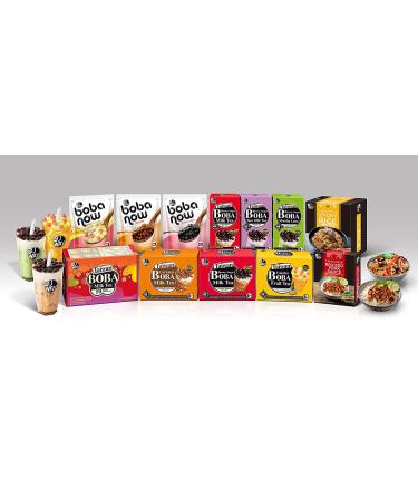 J WAY Instant Passionfruit Pineapple Green Tea Kit with Colorful Tapioca Boba - 3 Servings | Ready in 1 Minute | Includes Paper Straws - Buy Online on SooperMarket.com