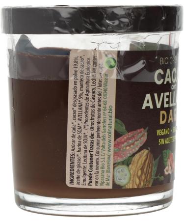 Crema de Cacao Negro con avellanas bio 200g Sol Natural - Buy Online on SooperMarket.com