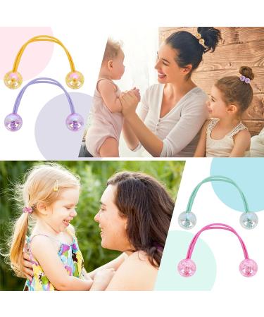 Lusofie 12 Pcs Ball Hair Ties - Acrylic Blingbling Ponytail Holders for Girls and Kids - Buy Online on SooperMarket.com