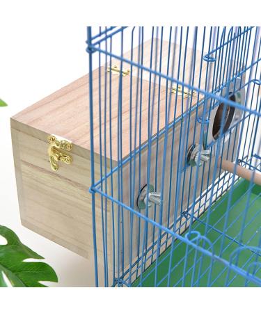 Wooden Parrot Breeding Box for Birds - Budgie, Cockatiel, Parakeet, Lovebirds, Conure, Cockatoo - Nesting Box for Cage - 7.8x4.7x4.7 inch - Buy Online on SooperMarket.com