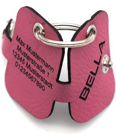 Copter Farm Dog Brand Bag | Engraved Collars for Dogs | Art & Real Leather | Custom Double-Sided Pink Rectangle - Buy Online on SooperMarket.com
