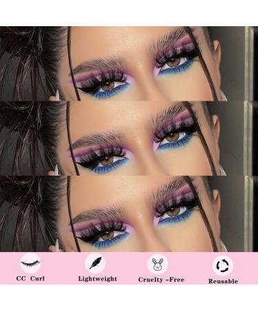 Geeneiya Dense 8D Mink Fluffy Cat Eye Lashes Pack for Long, Thick Volume - Look Like Extensions - Buy Online on SooperMarket.com
