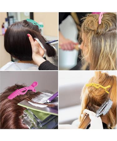Professional Hairdresser Clips - 12PC Plastic Hair Clips Set | Black & Colorful Combi-Clip Hair Terminals for Women - International Shipping Available - Buy Online on SooperMarket.com