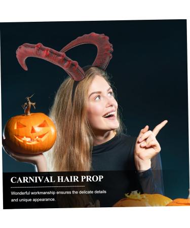 HAPINARY 1pc Devil's Horn Headband Bull Horn Headpiece Halloween Hair Accessories Women Long Horns Headpiece Devil Cosplay Hair Accessory Evil Horn Headdress Cosplay Headpiece Headbands Pu - Buy Online on SooperMarket.com