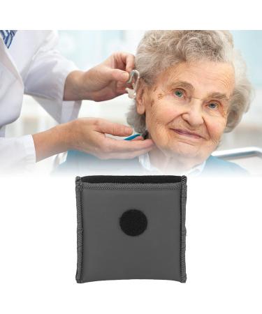 Premium PU Leather Hearing Aid Bag | Portable Storage for Amplifiers | Durable Black Pocket Organizer - Buy Online on SooperMarket.com