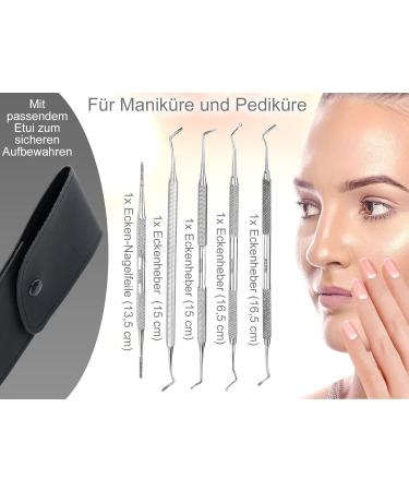 5-Piece Stainless Steel Corner Lifter Set - Foot Care Instruments for Nail Care & Pedicure | Quality Assured - Buy Online on SooperMarket.com