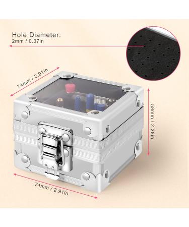 Ranrose Silver Nail Drill Bit Holder Case - 25PCS Holes Organizer Box for Nail Drill Bits - Pink Nail Storage Display Container - Buy Online on SooperMarket.com
