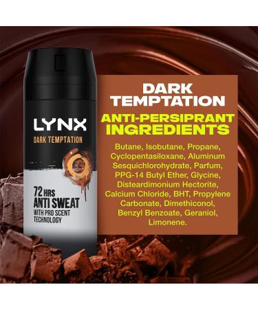 Lynx Dry Dark Temptation Aerosol Anti-Perspirant Deodorant 150 ml - Buy Online on SooperMarket.com