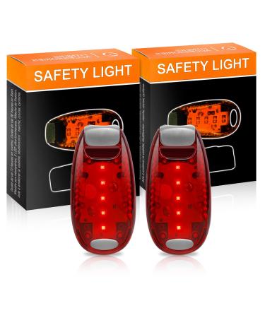 Sosayet LED safety light 2 Set flashing light school bags light clip reflector backpack light running light safety light for children backpack jogger stroller