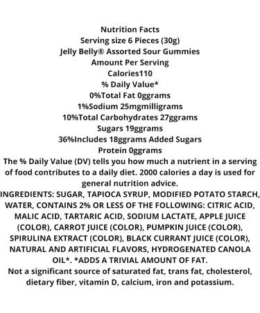 Jelly Belly Assorted Gummies & Sour Gummies Duo Pack Assorted Flavors Gourmet - Christmas & Holidays Candy - Vegan Candy Dairy Free Snacks Kosher Candy Gluten Free Bulk Candy Stocking Stuffers for Teens 113g (Pack of 2) - Buy Online on SooperMarket.com