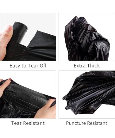 Fyy Garbage Bags with Handle - 100 Pack 6 Gallon Waste Bags for Bathroom Kitchen Office - 52x70 cm Black - Buy Online on SooperMarket.com
