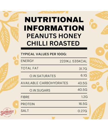 Sunburst Peanuts Honey & Chilli Roasted Non GMO (No Preservatives Flavourings or Oils) 1kg - Buy Online on SooperMarket.com