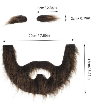 HAPINARY 1 Set Beard Dress up Brown Beard Pirate Cosplay Prop Grey Santa Claus Beard Gnome Beard Plush - Buy Online on SooperMarket.com