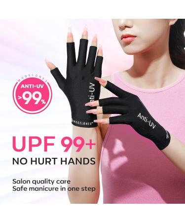 Modelones 48W UV Nail Dryer with Timer | Gel Nail Lamp & UPF99+ UV Protection Gloves for Manicure - Buy Online on SooperMarket.com