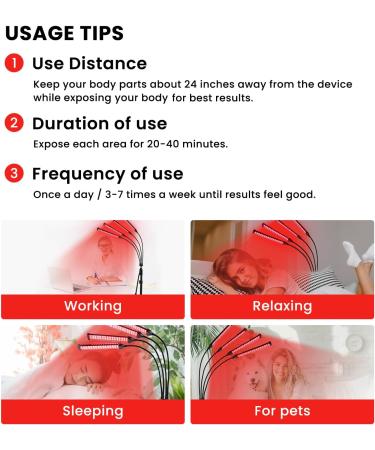Upgrated Red Light Lamp for Body 625/660/850/940nm Infrared Light 192LEDs Near Infrared Light Device Adjustable Height&Angle with Timer 4-in-1 Chip Designed Red Light for Home/Office Use - Buy Online on SooperMarket.com