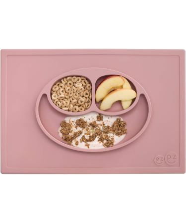ezpz Happy Mat (Blush) - Silicone Suction Plate for Toddlers - Divided, Dishwasher Safe - 24 months - Buy Online on SooperMarket.com