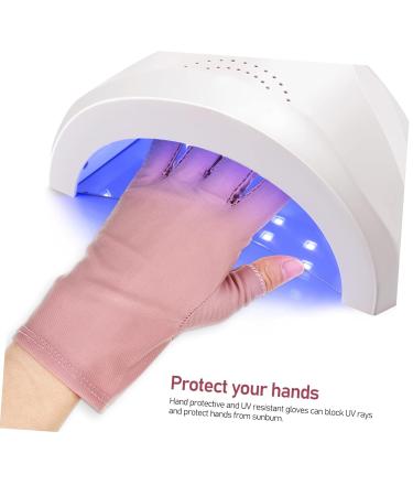 FOYTOKI 2 Pairs UV Gloves Gloves for Gel Nails Nail Gloves Fingerless Gloves Manicure Gloves Nail Art Accessory Nail Art Supplies Nail UV Rays Gloves - Buy Online on SooperMarket.com