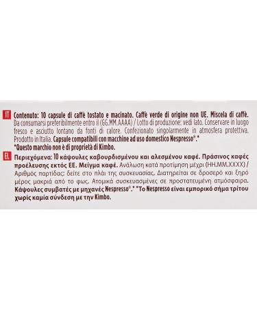 Kimbo Napoli Coffee Capsules - Compatible with Nespresso - 100 Capsules (10 Packs of 10) - Premium Italian Coffee for a Perfect Brew - Buy Online on SooperMarket.com