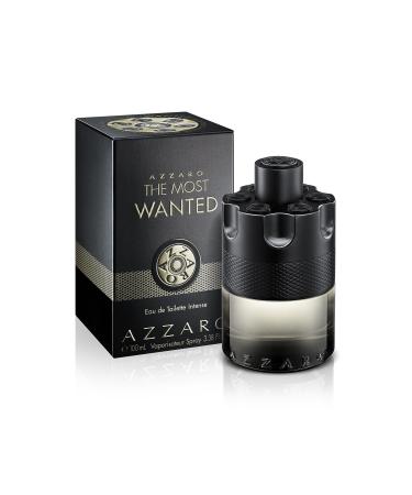 Azzaro The Most Wanted Eau de Toilette Intense Aromatic & Woody Mens Cologne Fresh & Sensual Fragrance Lasting Wear Scent Notes of Bergamot Lavender Moss - Luxury Perfumes for Men 3.3 Fl Oz (Pack of 1)