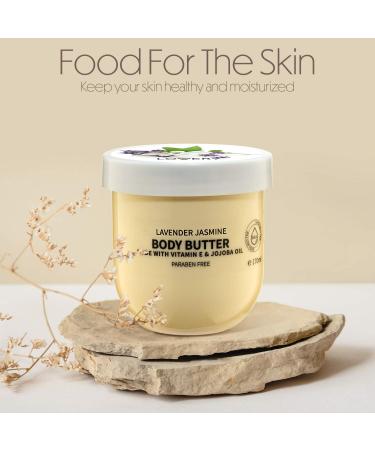 Whipped Lavender Jasmine Body Butter for Sensitive Dry Skin - Ultra Hydrating Moisturizer with Shea Butter - Nourishing Body Care - Buy Online on SooperMarket.com