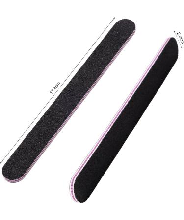 VONKMATT Professional Nail Files 12PCS Double Sided Emery Board - Home Nail Buffer Files 100/180 Grit - Buy Online on SooperMarket.com