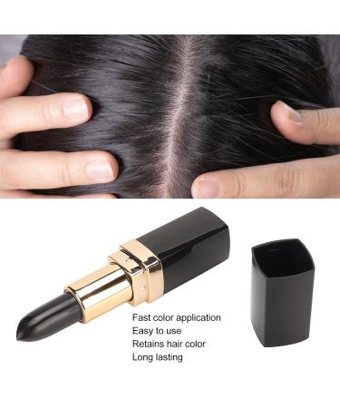 Hair Dye Pen - Black Lipstick Shape Semi-Permanent Gray Hair Color Pencil for Home Use - Buy Online on SooperMarket.com