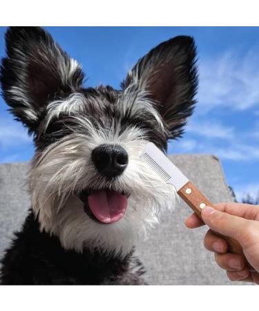 Professional Dog Trimmeters for Schnauzers & Terriers | Fur Care Tool with Wooden Handle - Perfect for Pet Grooming & Racing Dogs - Buy Online on SooperMarket.com