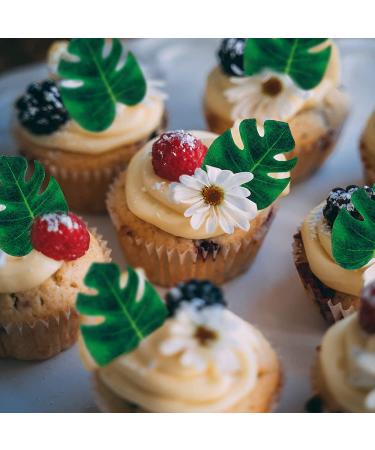 48pcs Edible Tropical Turtle Leaves Cupcake Toppers  CGHCEAIÂ  Palm Leaves Cake Decoration For Hawaii Theme Jungle Party Cake Toppers Birthday Party Supplies - Buy Online on SooperMarket.com