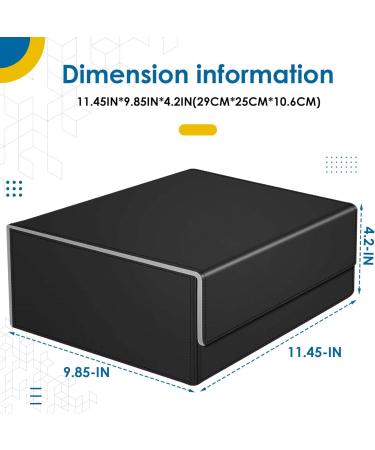 1800+ Leather Card Deck Case with Magnetic Closure - Storage Box for Trading Cards, YuGiOh, MTG & Sport Cards - Buy Online on SooperMarket.com