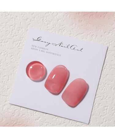 Nude Jelly Gel Nail Polish - Sheer Nude Jelly Transparent Gel Nail Polish - 7ml Nude Pale Pink Nail Polish - Soak Off U V LED Gel Nail Varnish - Buy Online on SooperMarket.com