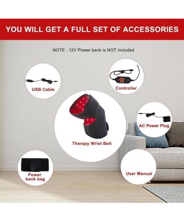 LED Light Wrap Belt for Joint Discomfort Relief 72 LEDs Advanced Therapy for Back Knee Shoulder with Wavelength 660nm 850nm for Athletes Chronic Pain Sufferers - Buy Online on SooperMarket.com