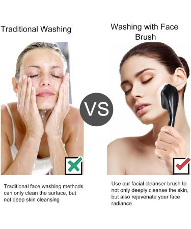 Handheld Silicone Face Scrubber Exfoliator Ooloveminso 3 PC Face Brushes for Cleansing and Exfoliating Manual Facial Cleansing Brush Gentle Soft Face Wash Brush for Sensitive Delicate Dry Skin - Buy Online on SooperMarket.com