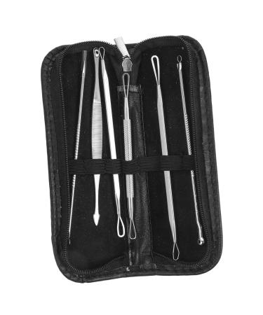 Baluue 1 Set Blackhead Removal Tool Nose Face Tools Removal Extractor Blackhead Tool Stainless Steel Silver