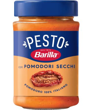 Barilla Pesto Pomodori Secchi 12 x 200g |Gluten-free Italian pasta sauce with sun-dried tomatoes vegetarian pasta sauce red pesto tomatoes 200 g (12 Pack)