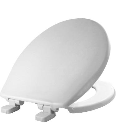 MAYFAIR 880SLOW 000 Caswell Toilet Seat will Slowly Close and Never Loosen ROUND Long Lasting Plastic White 1 Pack 1 Pack - ROUND Toilet Seat