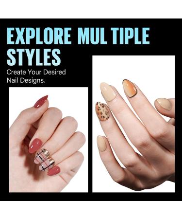 TOMICCA Short Almond Nail Tips - 240Pcs Half Matte Soft Gel & Acrylic Pre-Shaped Full Cover Nails for Nail Extensions - 12 Sizes Available - Buy Online on SooperMarket.com